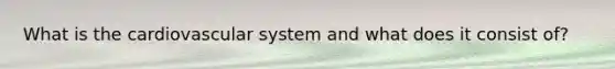 What is the cardiovascular system and what does it consist of?