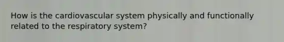 How is the cardiovascular system physically and functionally related to the respiratory system?