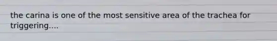 the carina is one of the most sensitive area of the trachea for triggering....