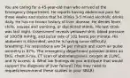 You are caring for a 45-year-old man who arrived at the Emergency Department. He reports having abdominal pain for three weeks and states that he drinks 3-5 mixed alcoholic drinks daily. He has no known history of liver disease. He denies fever, chills, nausea and vomiting, or discolored stools. His last drink was last night. Assessment reveals yellowed skin, blood pressure of 100/58 mmHg, and pulse rate of 102 beats per minute. His abdomen is distended, and he is having some difficulty breathing; his respirations are 34 per minute and room air pulse oximetry is 87%. The emergency department provider orders an EKG, chest X-ray, CT scan of abdomen/pelvis, oxygen at 2L/NC, and IV access. 4. What lab findings do you anticipate that would support the diagnosis of liver failure? (You may need to request/recommend these studies in your SBAR)