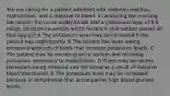 You are caring for a patient admitted with diabetes mellitus, malnutrition, and a massive GI bleed. In analyzing the morning lab results, the nurse understands that a potassium level of 5.5 mEq/L could be caused by which factors in this patient (select all that apply.)? A The potassium level may be increased if the patient has nephropathy. B The patient has been eating excessive amounts of foods that increase potassium levels. C The patient may be excreting extra sodium and retaining potassium secondary to malnutrition. D There may be excess potassium being released into the blood as a result of massive blood transfusion. E The potassium level may be increased because of dehydration that accompanies high blood glucose levels.