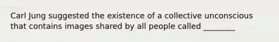 Carl Jung suggested the existence of a collective unconscious that contains images shared by all people called ________