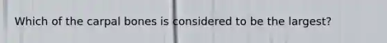 Which of the carpal bones is considered to be the largest?