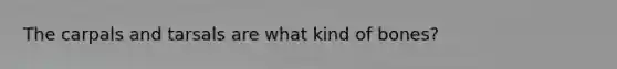 The carpals and tarsals are what kind of bones?
