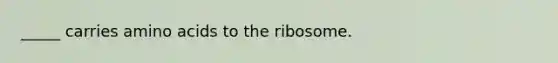 _____ carries amino acids to the ribosome.