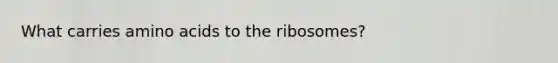 What carries <a href='https://www.questionai.com/knowledge/k9gb720LCl-amino-acids' class='anchor-knowledge'>amino acids</a> to the ribosomes?