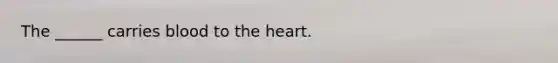 The ______ carries blood to the heart.