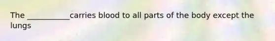 The ___________carries blood to all parts of the body except the lungs