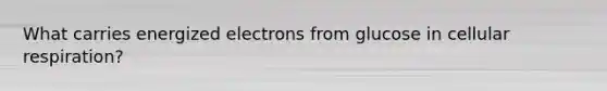 What carries energized electrons from glucose in cellular respiration?