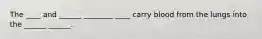 The ____ and ______ ________ ____ carry blood from the lungs into the ______ ______.