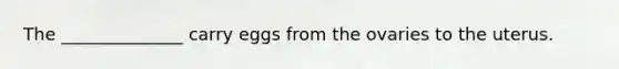The ______________ carry eggs from the ovaries to the uterus.