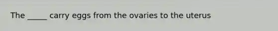 The _____ carry eggs from the ovaries to the uterus