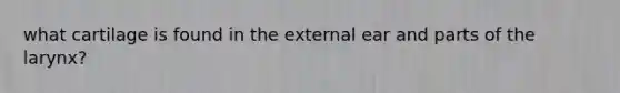 what cartilage is found in the external ear and parts of the larynx?