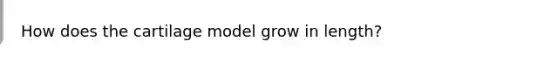 How does the cartilage model grow in length?