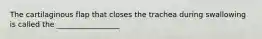 The cartilaginous flap that closes the trachea during swallowing is called the _________________