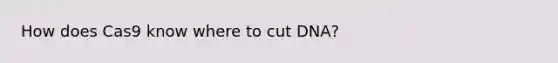 How does Cas9 know where to cut DNA?