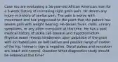 Case You are evaluating a 34-year-old African American man for a 5-week history of increasing right groin pain. He denies any injury or history of similar pain. The pain is worse with movement and has progressed to the point that the patient has severe pain with weight bearing. He denies fever, chills, urinary symptoms, or any other complaint at this time. He has a past medical history of sickle cell disease and hypothyroidism. Physical exam reveals tenderness upon palpation of the groin with increased pain on both active and passive range of motion of the hip. Homan's sign is negative. Distal pulses and sensation are intact and normal. Question What diagnostics study should be ordered at this time?