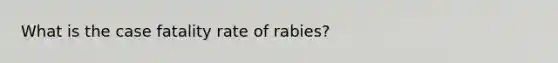 What is the case fatality rate of rabies?