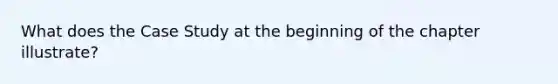 What does the Case Study at the beginning of the chapter illustrate?