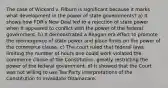 The case of Wickard v. Filburn is significant because it marks what development in the power of state governments? a) It shows how FDR's New Deal led to a rejection of state power when it appeared to conflict with the power of the federal government. b) It demonstrated a Reagan-era effort to promote the reemergence of state power and place limits on the power of the commerce clause. c) The court ruled that federal laws limiting the number of hours one could work violated the commerce clause of the Constitution, greatly restricting the power of the federal government. d) It showed that the Court was not willing to use Tea Party interpretations of the Constitution to invalidate Obamacare.