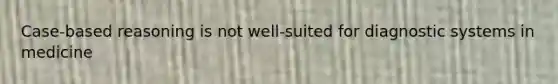 Case-based reasoning is not well-suited for diagnostic systems in medicine