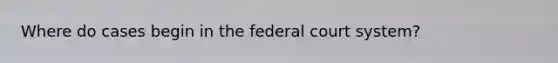 Where do cases begin in the federal court system?