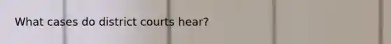 What cases do district courts hear?