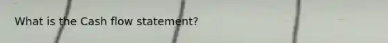 What is the Cash flow statement?