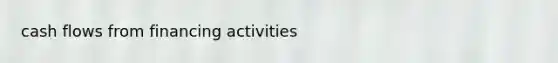 cash flows from financing activities