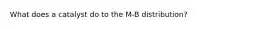 What does a catalyst do to the M-B distribution?