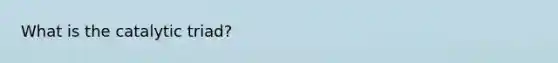 What is the catalytic triad?