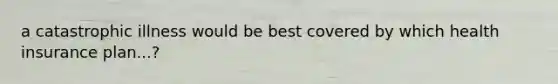 a catastrophic illness would be best covered by which health insurance plan...?