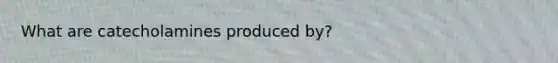 What are catecholamines produced by?