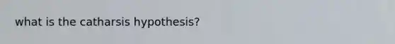 what is the catharsis hypothesis?