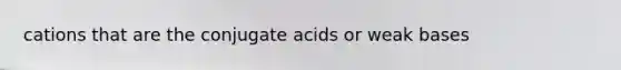 cations that are the conjugate acids or weak bases