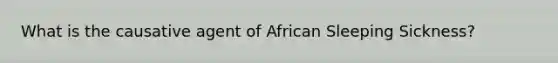 What is the causative agent of African Sleeping Sickness?