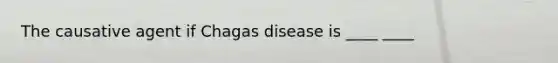 The causative agent if Chagas disease is ____ ____