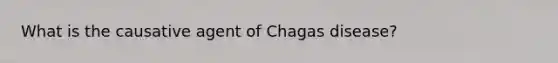 What is the causative agent of Chagas disease?