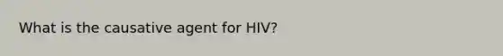 What is the causative agent for HIV?