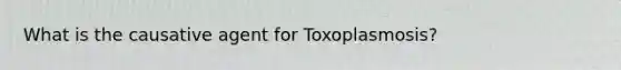 What is the causative agent for Toxoplasmosis?