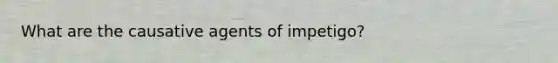 What are the causative agents of impetigo?