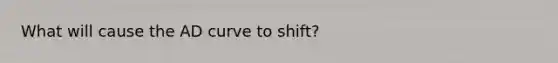 What will cause the AD curve to shift?