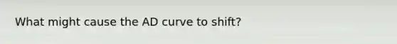 What might cause the AD curve to shift?