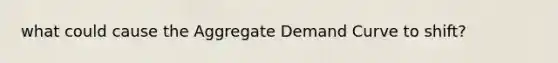 what could cause the Aggregate Demand Curve to shift?