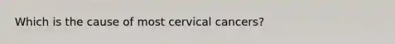 Which is the cause of most cervical cancers?