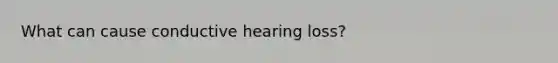 What can cause conductive hearing loss?