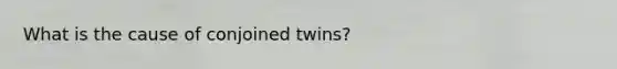 What is the cause of conjoined twins?