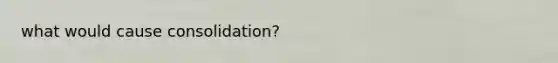 what would cause consolidation?