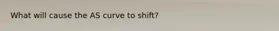 What will cause the AS curve to shift?