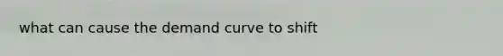 what can cause the demand curve to shift